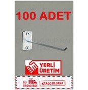 Resim Uzmangrupraf Uzman Grup Raf Vidalı Kanca-Kanca-Raf Aksesuarı-100'Lü Paket 