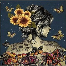 Resim Dofolink 35x35cm 5d Güzergah Meleği Gül-butterfly Desenli Dıy El Yapımı Pano, Ev Dekorasyonu İçin Akrilik Taşlı Diamond Painting Seti 