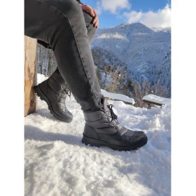 Resim Çiğdem Kundura Su Geçirmez Unisex Kar Botu 43 Numara Siyah Rahat Yürüyüş için 