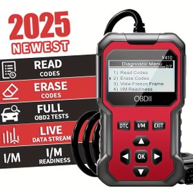 Resim 2025 YENİ OBD2 Tanımlama Tarama Aracı - Kod Okuyucu, Motor Işığı Kontrolü, Araba ve Kamyonlar için Batarya Voltaj Test Cihazı (1996+), OBD2 Uyumluluklı, Pil Gerektirmez, OBD2 Port Güç Modu, OBD2 Tarama Aracı|Kullanıcı Dostu Arayüz|Dayanıklı Yapı 
