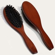 Resim Samdoo Kahverengi Yaban Domuzu Tüyü Kefesi - Elmas Şekilli, Masajlı, Portatif, Gündelik Kullanım İçin Dayanıklı Hava Yastığı Saç Kefesi 