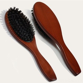 Resim Samdoo Kahverengi Yaban Domuzu Tüyü Kefesi - Elmas Şekilli, Masajlı, Portatif, Gündelik Kullanım İçin Dayanıklı Hava Yastığı Saç Kefesi 