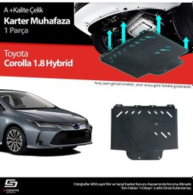 Resim S-dizayn Toyota Corolla 1.8 Hybrid Çelik Karter Muhafaza Koruma 2019 Üzeri A+ Kalite 