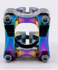 Resim Raptor As-07 Alümınyum Gidon Boğazı 31,8 Mm Bisiklet Gidon Boğazı Oil Slick Rainbow Renk Çok Renkli 