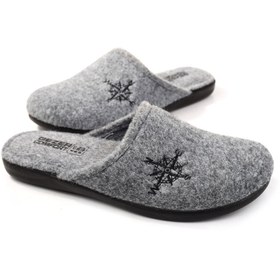 Resim Gezer 15337 Erkek Kışlık Çıkarılabilir Keçe Taban Ev Halı Terliği 