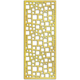 Resim Liar Dekor Liar Ahşap Seperatör (Paravan) - KSP-20 - (10 mm) - (85 cm x 210 cm) - (Gold) 