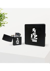Resim Bk Home Baba Godfather Tasarımlı Siyah Metal Sigara Tabakası ve B N11.262 