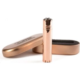 Resim Clipper Rose Gold Metal Çakmak 