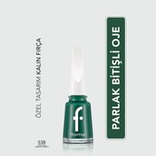 Resim Flormar Nail Enamel Yoğun Pigmentli Oje 538 Always Green 