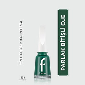 Resim Flormar Nail Enamel Yoğun Pigmentli Oje 538 Always Green 