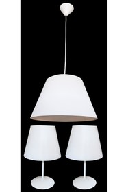 Resim D-light Taç Yatak Odası Avize Ve Abajur Seti 