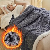 Resim 1 adet LARPAT Yorganlı Polar Yorgan - Çift Taraflı Pluş, Hafif ve Nefes Alabilen, Yatak Odası, Kanepe, Misafir Odası için Tüm Mevsimler Konforu, Makinede Yıkanabilir, Polyester Karışımı, Tüm Mevsimler Konforu|Pluş Tekstürü|Makinede Yıkanabilir Kılıf, Yatak için Yorganlar 