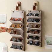 Resim Look Rich El Yapımı Deri 5'li Gözlük Taşıma Ve Saklama Çantası- Taba 
