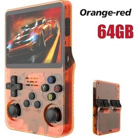 Resim Yenı Yeşil R36s Retro El Video Oyun Konsolu Linux Sistemi 3.5 Inç Ips Ekran Orange-64g 