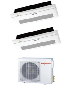 Resim Viessmann Vitoclima Multi O2F3050M2 5.2 kW 1 Dış + 2 İç Ünite (12+12) Tek Yön Kaset Tipi Klima 