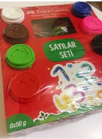 Resim Faber Castell Sayılar Seti Oyun Hamuru Şekilleri 8x50 