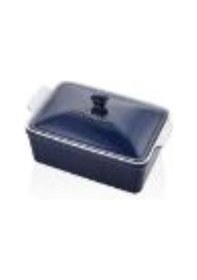 Resim Rossalını Lıfe Büyük Dikdörtgen Kapaklı Mavi Fırın Kabı 38x23x8,5 Cm Mavi 