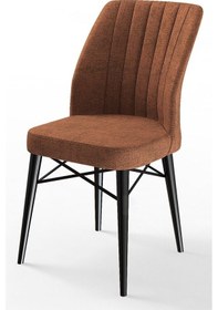 Resim Canisa Concept Flex Serisi 6 Adet Kiremit Renk Siyah Gürgen Ayaklı Turuncu 