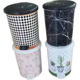 Resim 8 Lt Basmalı Çöp Kovası Beyaz, Pratik ve Şık Ev ve Ofis Kullanımı 