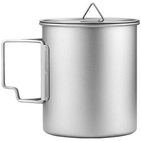 Resim Xindoker 750ml Titanyum Matara - Korozyona Dayanıklı, Hafif Ve Dayanıklı, Çıkıntı Çantasıyla, Ev Ve Doğa Kamp, Yürüyüş İçin Uygun Gümüş 