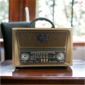 Resim Nostaljik Görünümlü Çok Renkli USB Sd Aux Bluetooth Şarjlı Radyo RT-780 