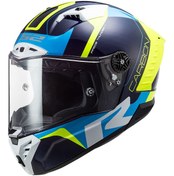 Resim Ls2 Thunder Racıng 1 Kask Mavi-Neon Sarı Ls2