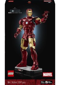 Resim LEGO® ǀ Marvel Iron Man Mark 3 Koleksiyoncu Versiyonu 76344 - Yetişkinler için Minifigür İçeren Model Yapım Seti (1297 Parça) 