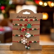 Resim 5 adet Noel Baba Geyik Kar Tanesi Şeklinde Boncuk Bileklik Seti - Moda Günlük Giyim ve Tatil Aksesuarları - Sevimli ve Tatlı Stil ile Benzersiz Hediye Fikri, En İyi Noel, En İyi Şükran Günü, En İyi Yılbaşı, En İyi Sevgililer Günü, En İyi Partiler, Etkinlikler, Sonbahar Kış Süslemesi - Esnek Ayarlanabilir Bobin Cıvataları, Taze Turkuaz ve Bej 8mm Plaj Barış Simgesi Boncukları (Unikal Taze JSend Rhodes M*. Seçenekli Üçgen Gümüşton) 