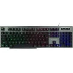 Resim Rampage KB-R78 Gri/Siyah USB Rainbow Backlight LC Layout Oyuncu Klavye 