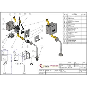 Resim STECELL Ste-2815 Fotoselli Otomatik Pisuvar Musluğu Çeşmesi Bataryası 