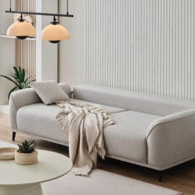 Resim Enza Home Cante 3'lü Yataklı Koltuk - Krem 