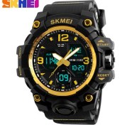 Resim Hanyang Altın Skmeı Moda Spor Saatler Erkekler Için Darbeye Dayanıklı Su Geçirmez Dijital Kol Saatleri Erkekler Izle 2 Zaman Chrono Erkek Reloj Hombre 1155B (Yurt Dışından) 