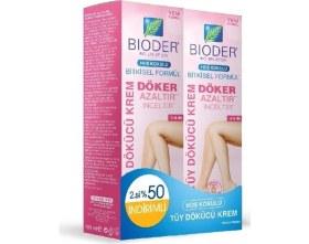 Resim Bioder Tüy Dökücü Krem 100 ml 2'li Paket Normal Ciltler İçin Hoş Kokulu Bitkisel Formül 