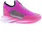 Resim Dgn Kadın Kalın Taban Strech Detaylı Silver Taş Bağcıklı Sneakers Ayakkabı Fuşya 4263137 
