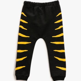 Resim Erkek Bebek Jogger Eşofman Altı Baskılı Beli Bağlamalı 