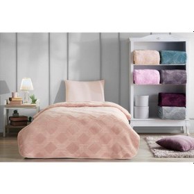 Resim Özdilek Trendy Art Deco Pamuk Şekeri Tek Kişilik Battaniye 