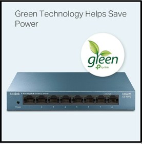 Resim Tp-lınk Ls108g, Green Tech, 8 Port Gigabit, Yönetilemez, Masaüstü Switch 