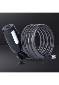 Resim Jokmae Mat Siyah 1.8m Kalın Çelik Tel Zincir Kilit Çok Renkli 