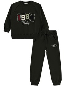 Resim Mışıl Kids 1984 Nakışlı 6-9 Yaş Eşofman Takımı - Haki - Haki / 8-9 Yaş 