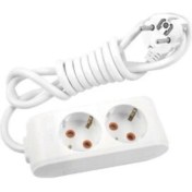 Resim Byars-Kablolu Anahtarlı Topraklı Ikili Grup Priz Uzatma 3 Metre-Byars 