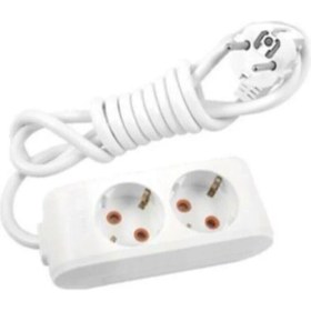 Resim Byars-Kablolu Anahtarlı Topraklı Ikili Grup Priz Uzatma 3 Metre-Byars 