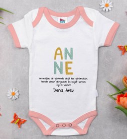 Resim Bitmeyen Kartuş Bk Kids Kişiye Özel Pembe Bebek Body Zıbın - Model 72 