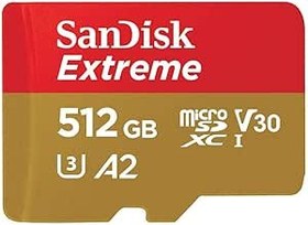 Resim SANDISK 512GB 160MB EXTREME MICROSDXC UHS I U3 V30 KART 