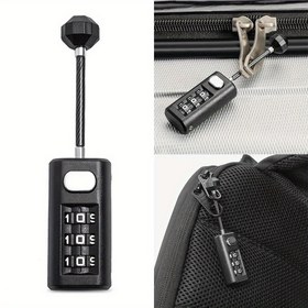 Resim Mini Kilit Sıfırlanabilir Kodlu Kilit Sırt Çantası Fermuar Kilidi Bagaj Kilidi Yurt Odası Dolap Kilidi 3 Haneli Şifreli Kilit 