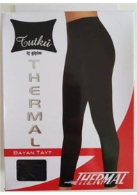 Resim Tutku Kadın Termal Içlik Kışlık Tayt Alt 0166Siyahm Siyah 