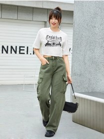 Resim mercoledi Kadın Crop Oversize Fabulous Baskılı 