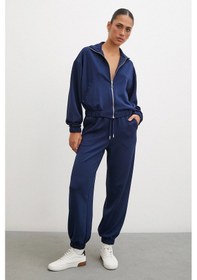 Resim Never More Lastikli Cepli Eşofman Altı Lacivert 