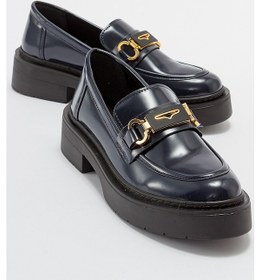 Resim Luvishoes Unte Lacivert Açma Kadın Loafer Lacivert 