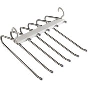 Resim Ximistore9 Pratik Çok Amaçlı Pantolon Askısı, Katlanabilir Z Tipi, 6 Lı Asma Kapasiteli, Paslanmaz Çelik, Beyaz Beyaz 