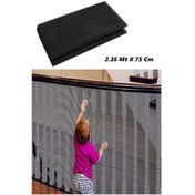 Resim Siyah Merdiven Balkon Filesi Bebek Çocuk Ve Evcil Hayvan Koruma Güvenlik Filesi 2.35mt X 75cm Çok Renkli 